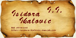 Isidora Ikalović vizit kartica